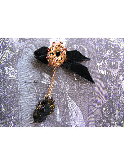 &quot;Крылатая Звёздная Кошка - Nidream&quot; - волшебная брошка в винтажном стиле