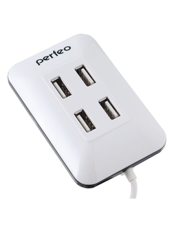 Perfeo USB-HUB 4 Port белый (PF-VI-H028)