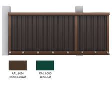 Набор №2  для сборки сдвижных ворот 3500х 2100 (зеленый RAL6005) под зап профл (рек высота профл - 1850 мм)