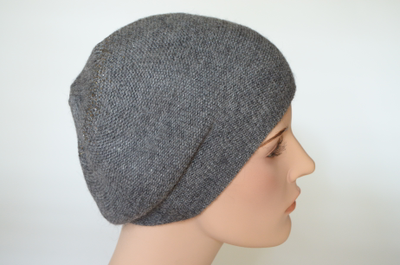 Визио итальянский берет Vizio 7000 серый из альпака и шелка