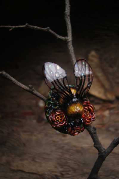 Коллекционное кольцо "Царевич Шмель в цветущем саду"