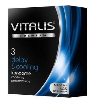 Презервативы VITALIS PREMIUM delay & cooling с охлаждающим эффектом - 3 шт. Производитель: R&S GmbH, Германия