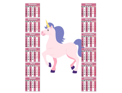 Календарь настенный Единорог №10