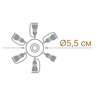 Разветвитель в виде кольца 1 вход 5 выходов