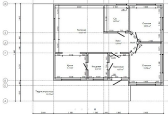 Домокомплект одноэтажного дома 114м2(SK82)