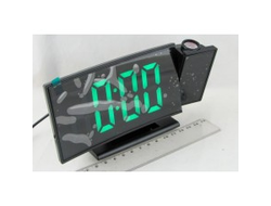 Часы настольные с проектором зеленые цифры DS-3621LP