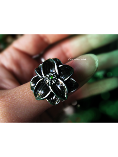 Цветок из Долины Папоротников. Необычное кольцо ЦВЕТОК из полимерной глины