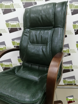 Кресло руководителя Лорд 1Д Н5 КЛ2005 кожа (зеленый)