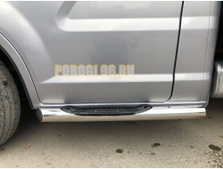 Пороги труба с проступью d76 для ГАЗ ГАЗель Next 2014-