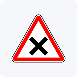 Дорожный знак 1.6 Пересечение равнозначных дорог