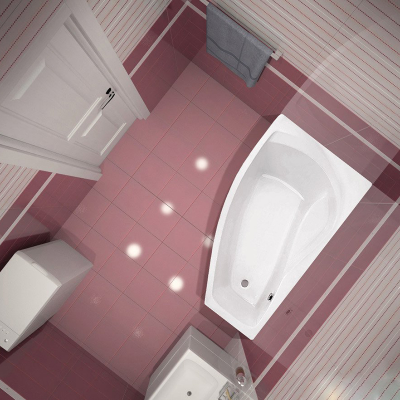 Акриловая ванна SANTEK МАЙОРКА 150х90 L, каркас, слив-перелив