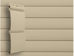 Сайдинг Блок-хаус 3,0 - имитация бруса из сруба, цвет бежевый | Grand Line D4,8