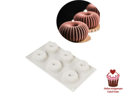 Форма для муссовых десертов RAGGIO 6шт, силикон, Китай
