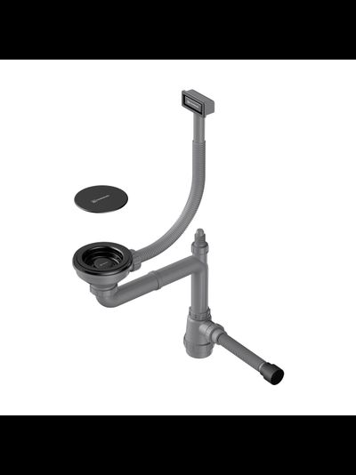 Арматура для одночашевых моек с прямоугольным переливом и декоративным элементом для корзины WK-1C