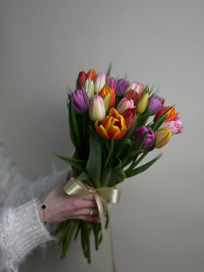 Букет тюльпанов миксом 25шт