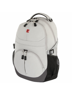 Рюкзак GERMANIUM "S-07" универсальный, уплотненная спинка, облегчённый, светло-серый, 46х32х15 см, 226954