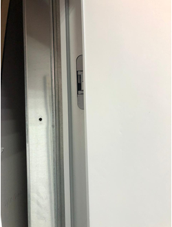 Дверь межкомнатная скрытая Invisible Standart  AL кромка хром (комплект) под покраску 42 мм