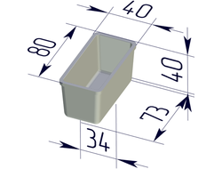 Форма хлебная Л12-4 (80 х 40 х 40 мм)