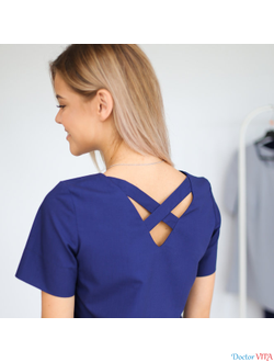 БЛУЗА DOCLIKE DL419 Ниагара (синяя)