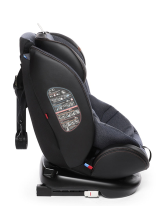 Автокресло Baby Care Shelter 0-36кг, IsoFix, поворотная база 360, Eco Black / Jeans