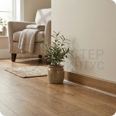 Плинтус Vilo Linela из ПВХ 406 Дуб Канберра с мягким краем 16х80х2000 мм.