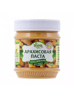 Арахисовая паста без сахара 340 гр