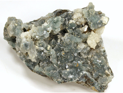 Халцедон зеленый, кварц, стильбит, Индия (92*64*40 мм, 182 г) №28813