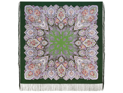 Павловопосадский платок Зимняя роза 2016-9