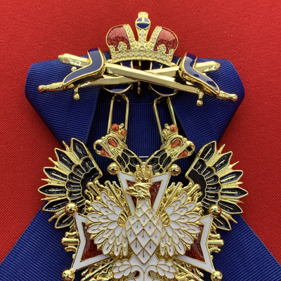 Орден Белого Орла с мечами и с бантом из муаровой ленты. Полноразмерная копия LUX! Лот № 58.