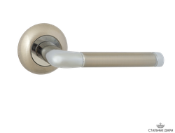 Ручка на круглом основании VETTORE R07.055 SN/CP (Сатин/Хром)