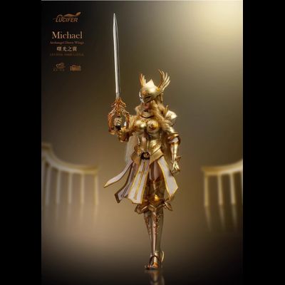 Архангел Михаэль в золотом - Коллекционная фигурка 1/12 SCALE Dawn Wings Golden Armor Archangel (LXF2311A) - Lucifer