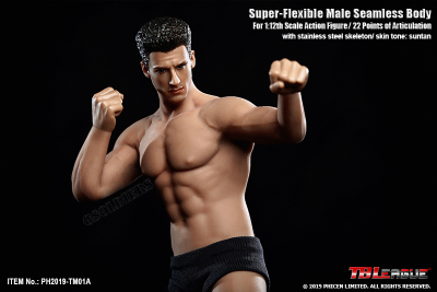 Супер-подвижное бесшовное тело 1/12 scale Super Flexible Male Seamless Body PH2019-TM01A TBLeague
