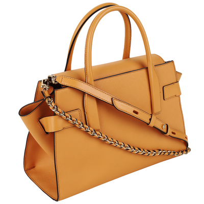 Сафьяновая сумка-сэтчел Michael Kors Carmen женская оранжевая