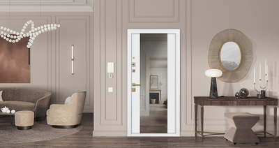 Стальная дверь   Сингапур с зеркалом. Заказная модель.