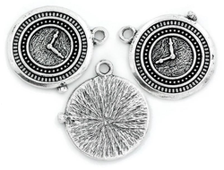 подвеска "Часы", цвет-античное серебро