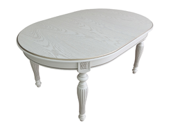 Обеденный стол Стол обеденный Фидея 02 170/220*110 (Белый/патина)