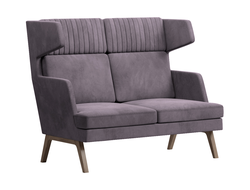 Диван Everprof Marko двухместный высокий Ткань Коричневый Темное дерево