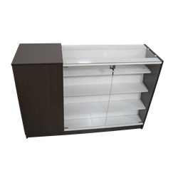 Прилавок из ЛДСП со стеклянной витриной для магазина