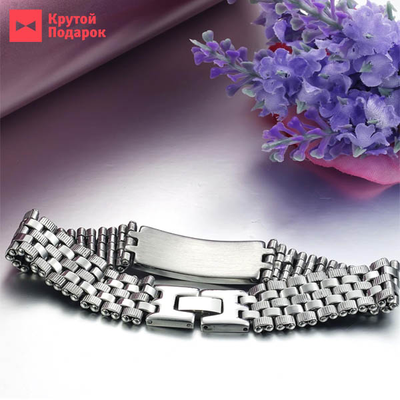 Мужской браслет для гравировки "My memoria"