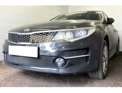 Защита радиатора KIA Optima 2015-2018 black низ