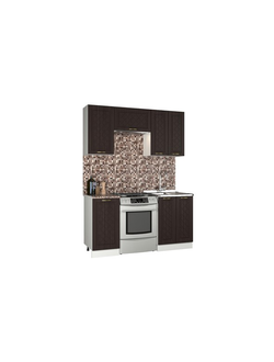 Кухня "Агава" 1,6м МДФ (тёмная)