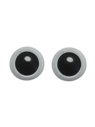 Глаза прозрачные с белой краской диаметр 16 мм, 1000 шт (Оптом)
