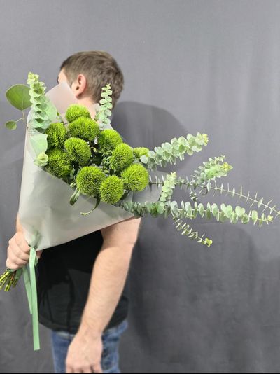 Букет Грин Тик с эвкалиптом №302