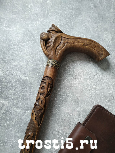 Эксклюзивная трость ручной работы "Морж Резной"