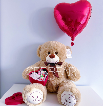 Подарочный набор №12 - Плюшевый мишка 85 см, Шар сердце, Киндер бокс малый