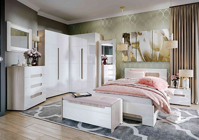 Кровать ПАЛЕРМО - 3 с ортопедическим основанием  (1,4 м)