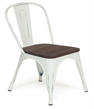 Стул Secret De Maison VIP Loft Chair (mod. 011) металл/сиденье: дерево береза, 36*36*85см, butter white vintage