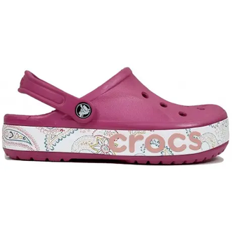 CROCS BAYABAND BANDANA PRINT CLOG РОЗОВЫЕ