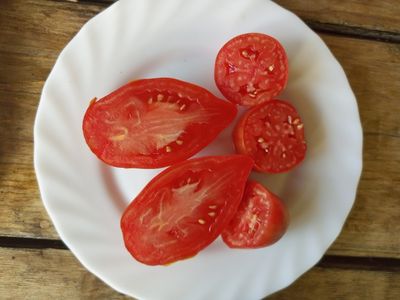 Томат Сливка полосатая