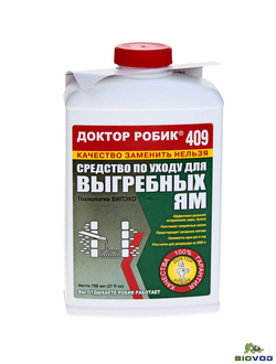 Средство по уходу за выгребной ямой Доктор Робик 409, 798 мл.